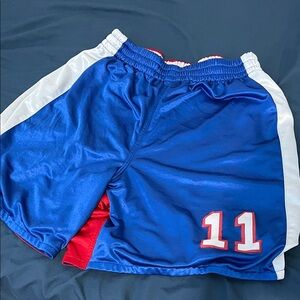 Vintage Blue and White Men's Sports Shorts